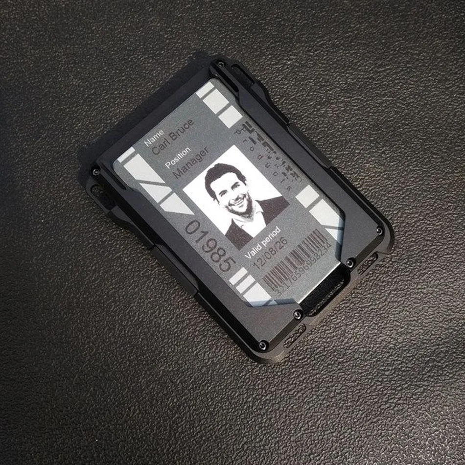 Алюминиевый металлический держатель для кредитных карт с идентификацией RFID.
