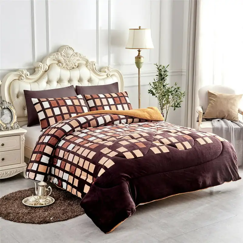 

Bed Blanket, Fluffy & Soft, Reversible, Thick, Queen 75"x83",Coffee