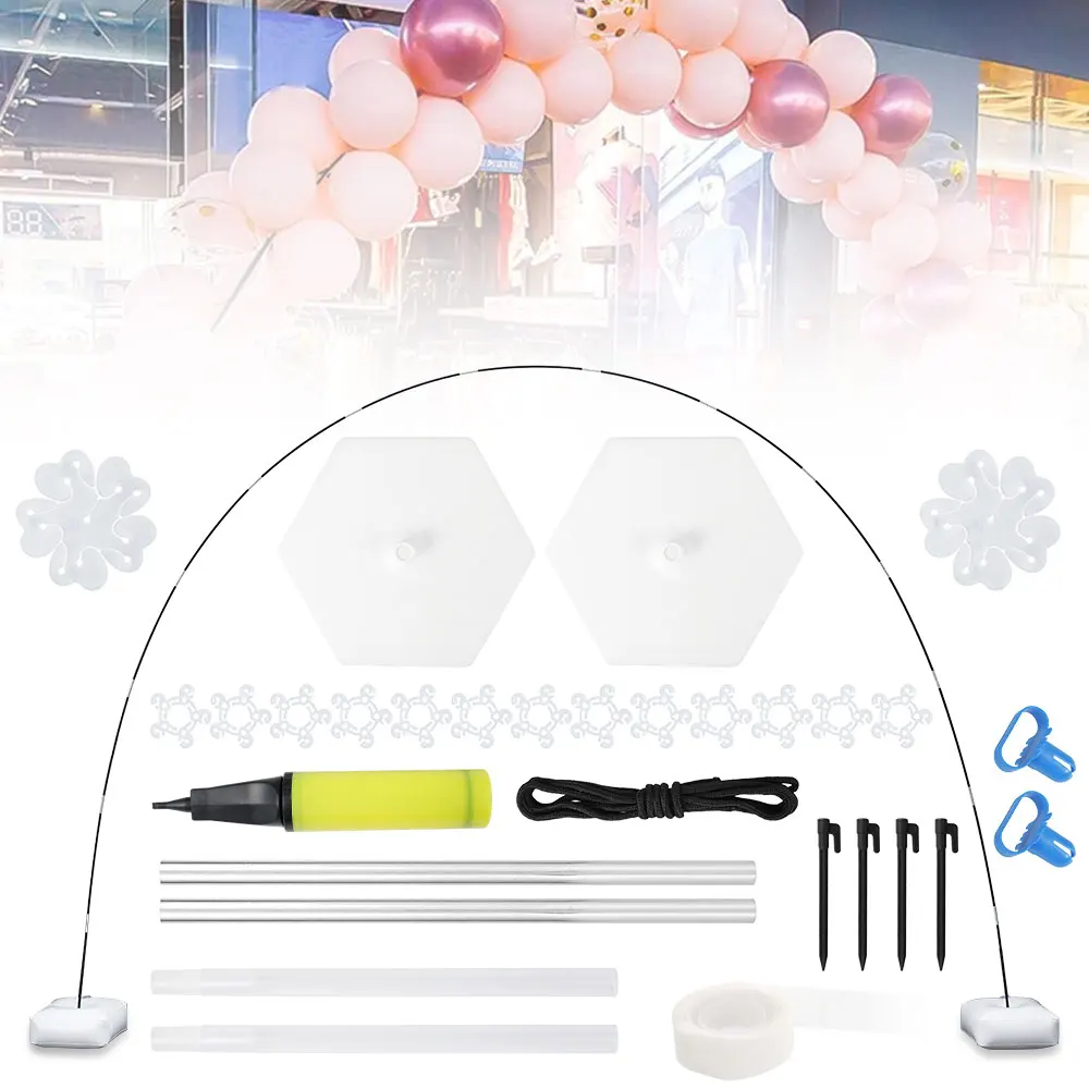 

NewAdjustable DIY Balloon Arch Kit Balloon Frame Stand with Water Fillable Base Column Stand Builder Set Birthday Wedding Party