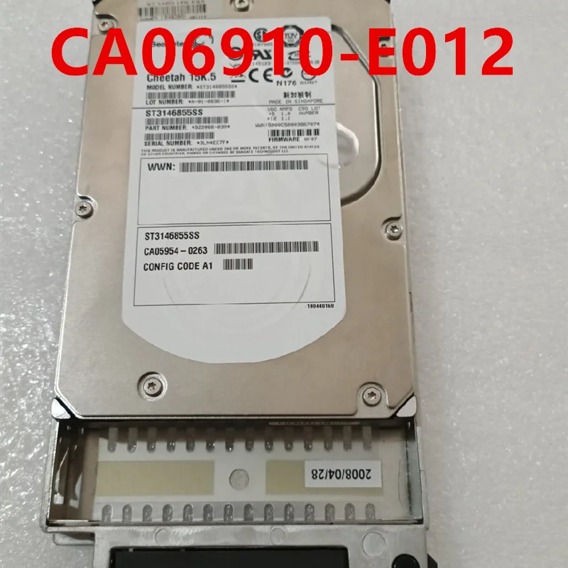

Original Almost New Hard Disk For FUJITSU DX80 146GB SAS 3.5" 15000RPM 16MB Hard Drive CA06910-E012 CA05954-0263