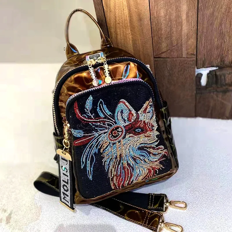 

Microfiber Synthetic Leather Backpack 2022 New Designer Small Backpack Luxury Designer Bag Brand High Quality Fox Mochila