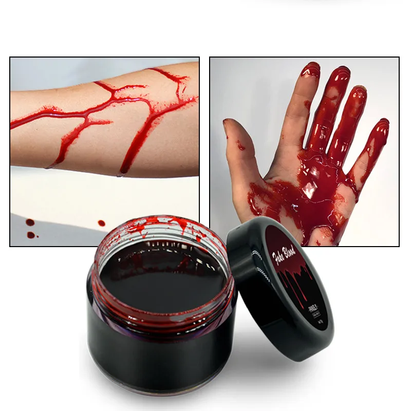 

15 г искусственной крови Хэллоуин ужас тело лицо живопись раны фальшивые шрамы Косплей вечерние Вечеринка страшные реквизиты