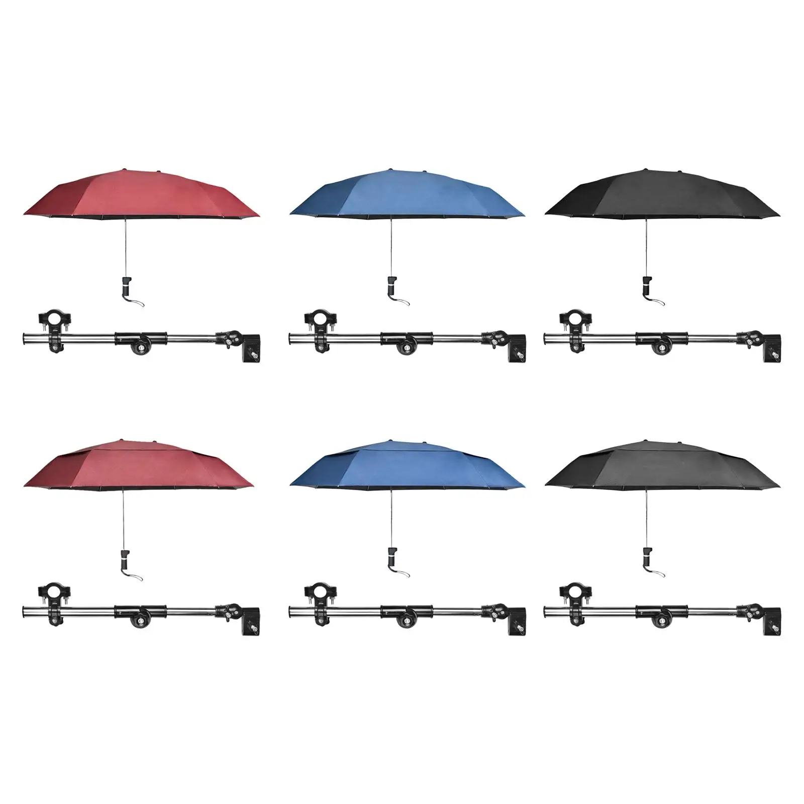

Beach Chair Umbrella with Universal Clip Adjustable Folding Sun Umbrella