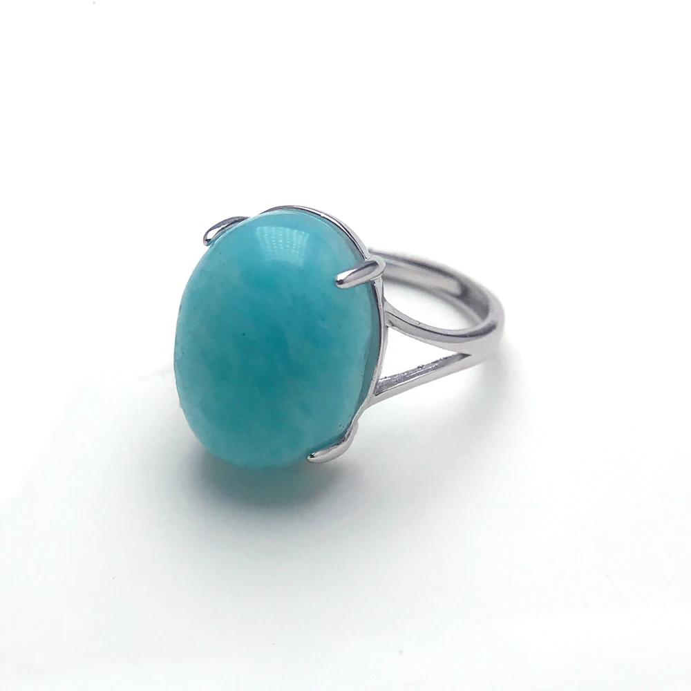 Кольца из 100% натурального амазонита стерлинговое серебро 925 пробы драгоценный