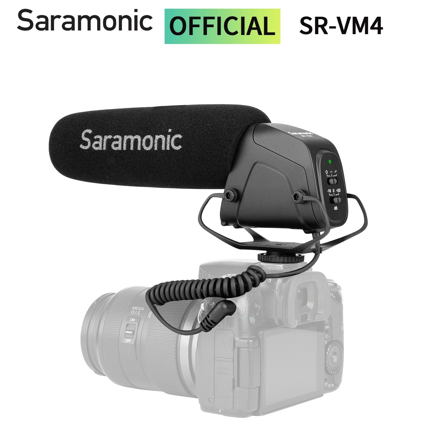 Saramonic SR-VM4 Super-cardioid Condenser On-camera Shotgun Microphone for DSLR Cameras Live Streaming Youtube Recording Vlog