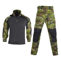 military uniform camouflage tactical suit men army special forces combat paintball shirt cargo pant set with pads work clothes
