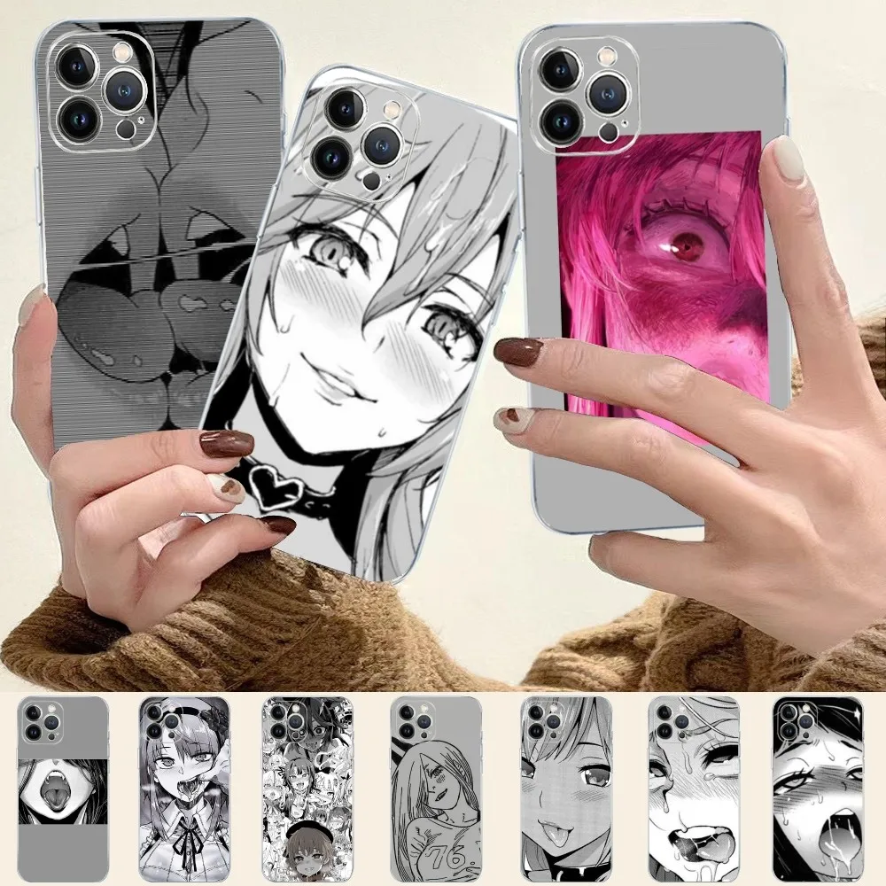 

A-Ahegao Manga Girls Phone Case For iPhone 15 14 11 12 13 Mini Pro XS Max Cover 6 7 8 Plus X XR SE 2020 Funda Shell