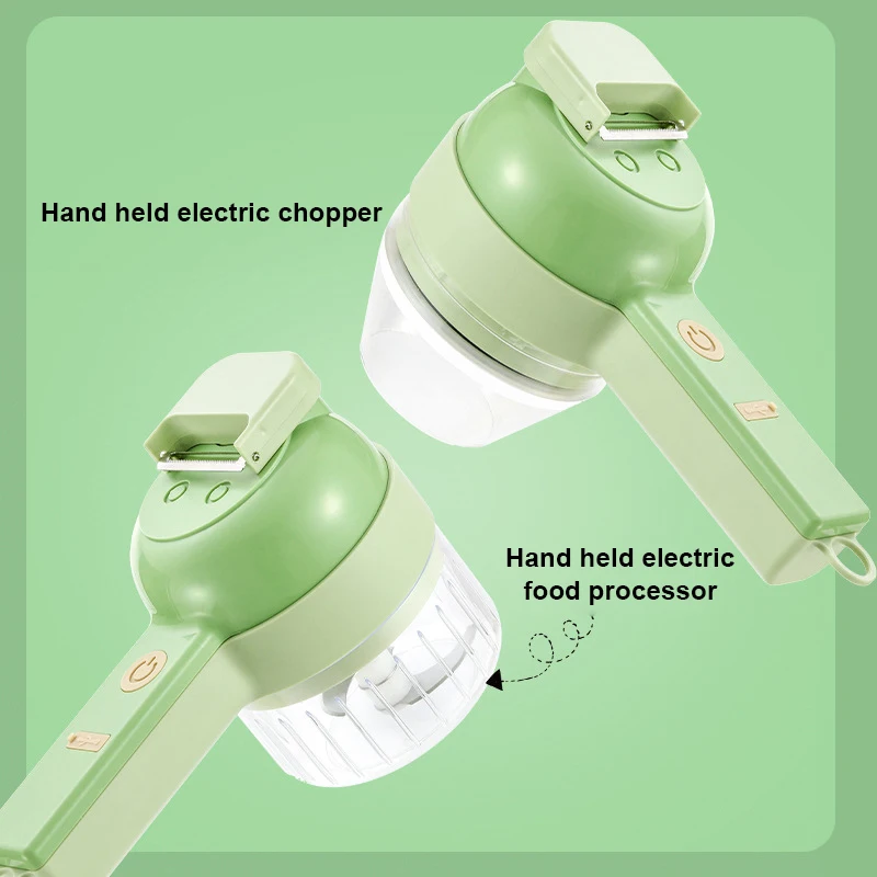 

Wireless Electric Garlic Mud Masher Electric Vegetable Cutter Set 4in1 Handheld Food Garlic Chopper Kitchen Accessories Kitchen