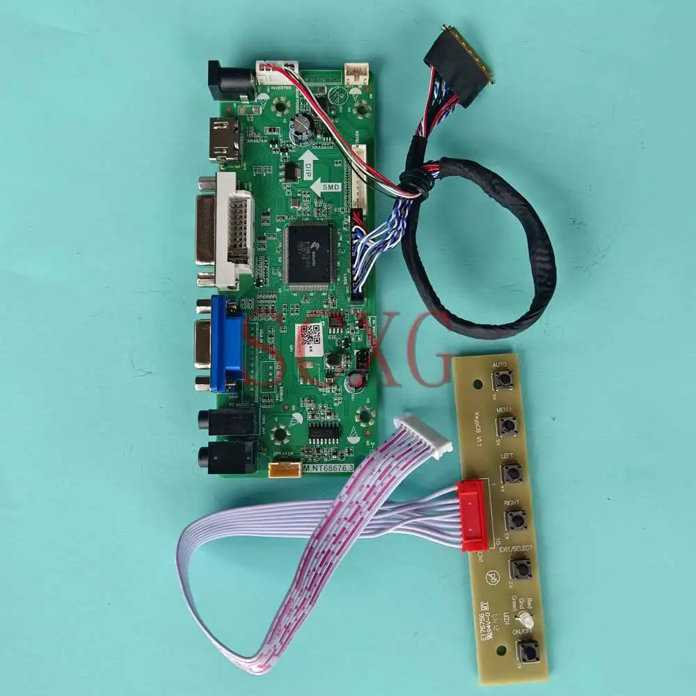 

DIY Kit For HT140WXB-501 40 Pin LVDS 60Hz Laptops Panel 14" DVI VGA HDMI-Compatible 1366*768 Monitor LCD Controller Board