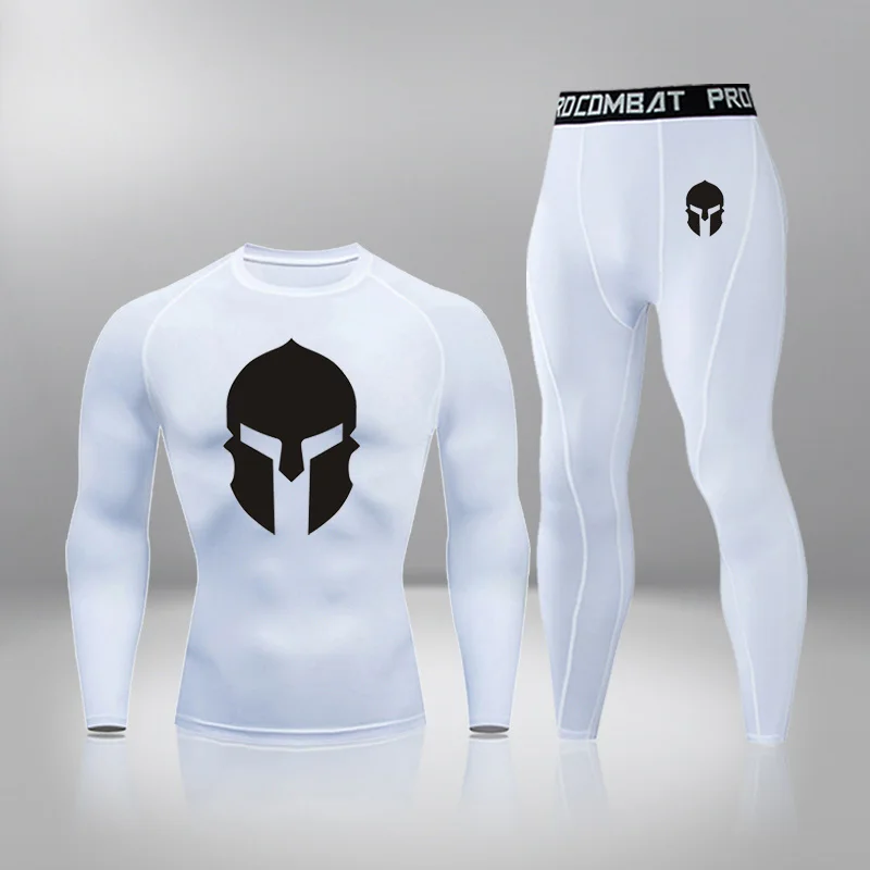 

2022 Men Running 2Pcs Mens Set Sportswear Suit For Soccer Gym Fitness Men T-Shirts+Leggings Sets Short Sleeve Sports Sport Shirt