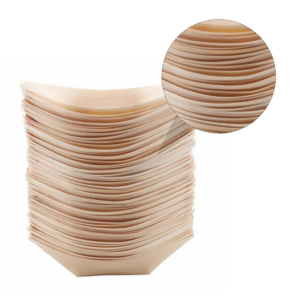 

Sushi Boat Serving Plate Tray Woodenplates Disposable Wood Boats Snack Sashimibowl Trays Dish Dishes Japanese Platter