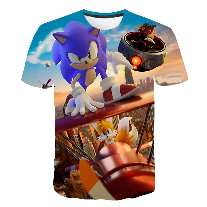 

Newest Sonic 3D Print Anime Cool Funny T-Shirt Boys Short Sleeve Summer Tops T Shirt Tshirt Kid Fashion T-shirt Chilrden Tops