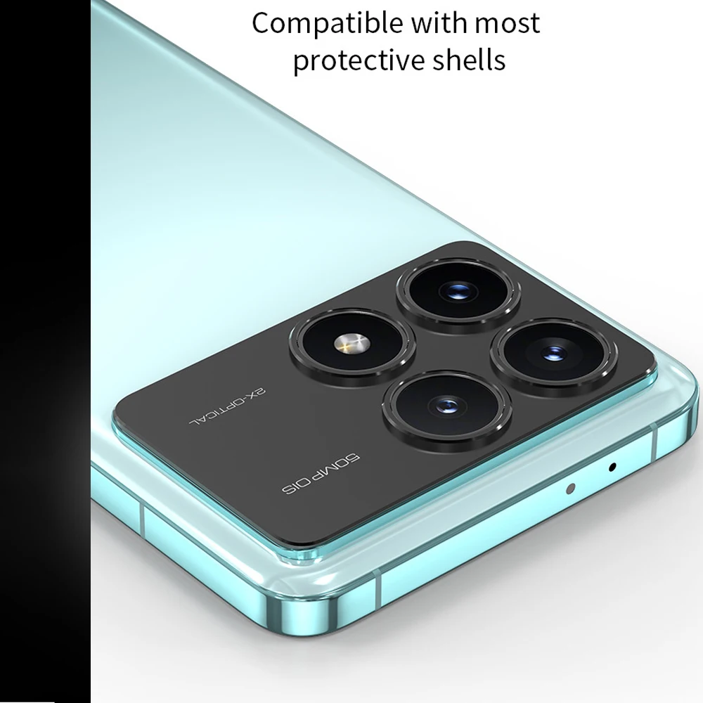 Протектор камеры из алюминиевого сплава для Poco F6 Pro 5G металлическая кольцевая