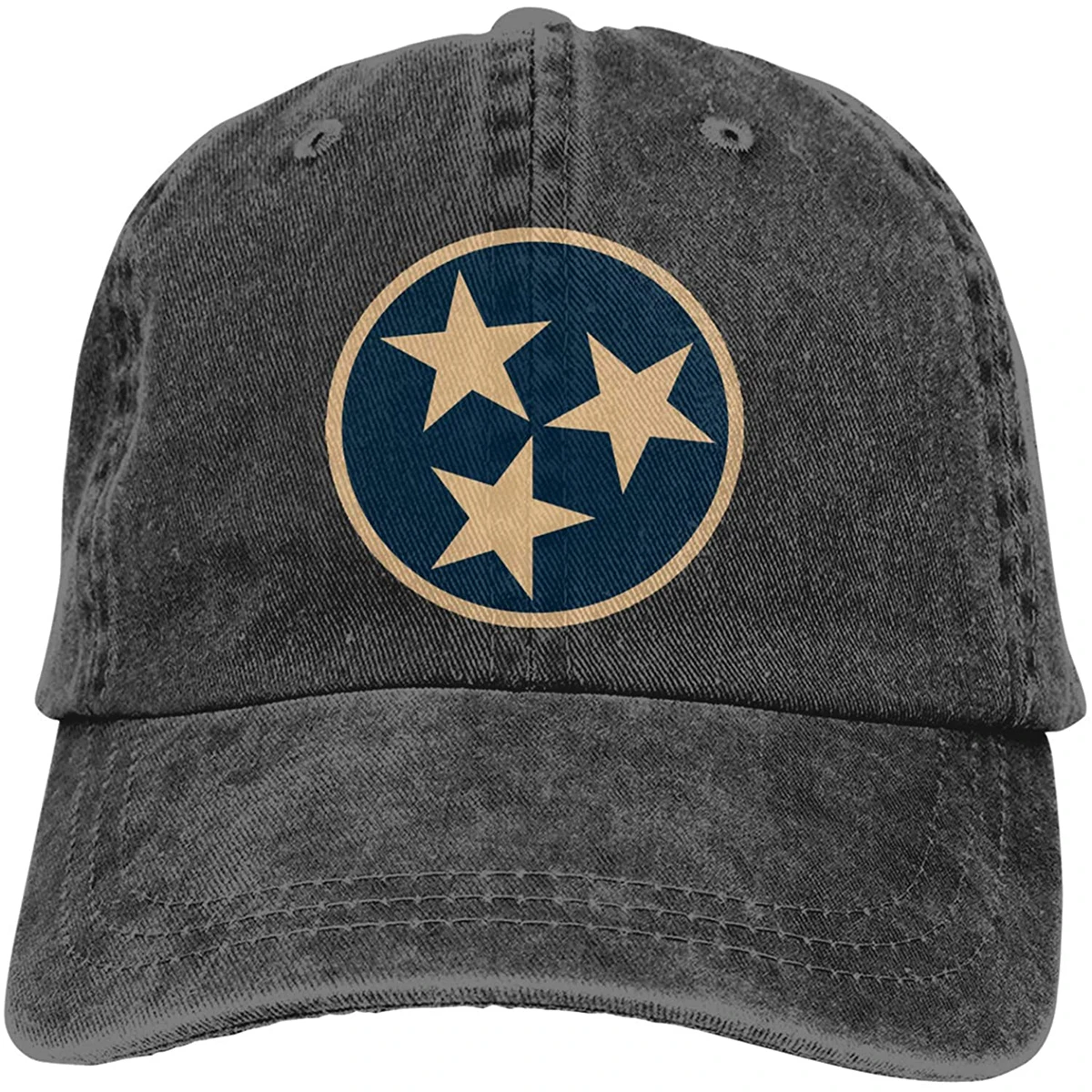 

Hats For Women Tennessee Tri Star Flag Sports Denim Cap Adjustable Unisex Plain Baseball Cowboy Snapback Hat