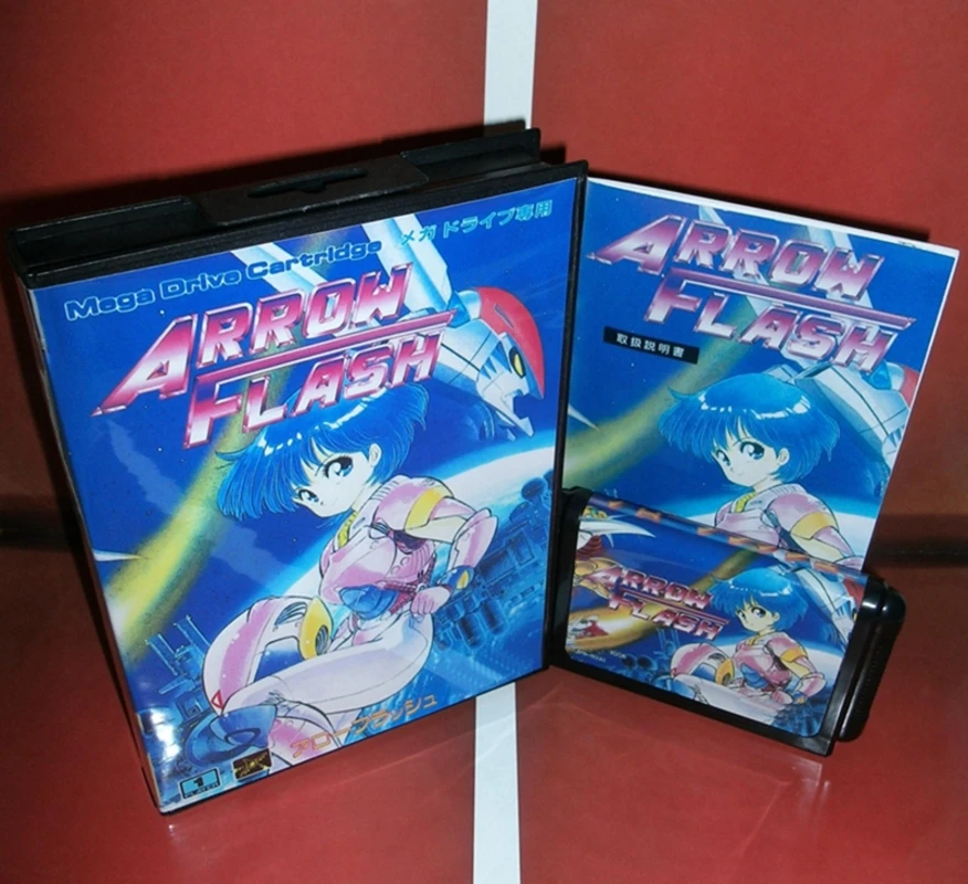 Карта со стрелками и флэш-картой с коробкой руководством для 16-битной Sega MD Megadrive