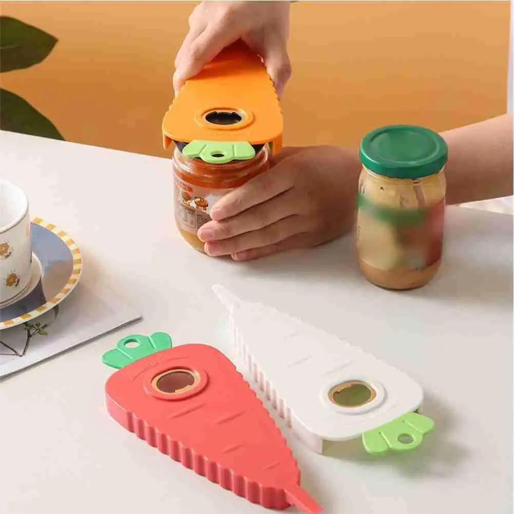 

Carrot Shape Cute Jar Opener Can Openers Household Bar Bottle Cover Opener Kitchen Tools Fits Most Sizes