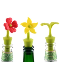 bar accessories flower shape personalized wine stopper silicone cafe bottle decoration fresh keeping plug champagne wine corks