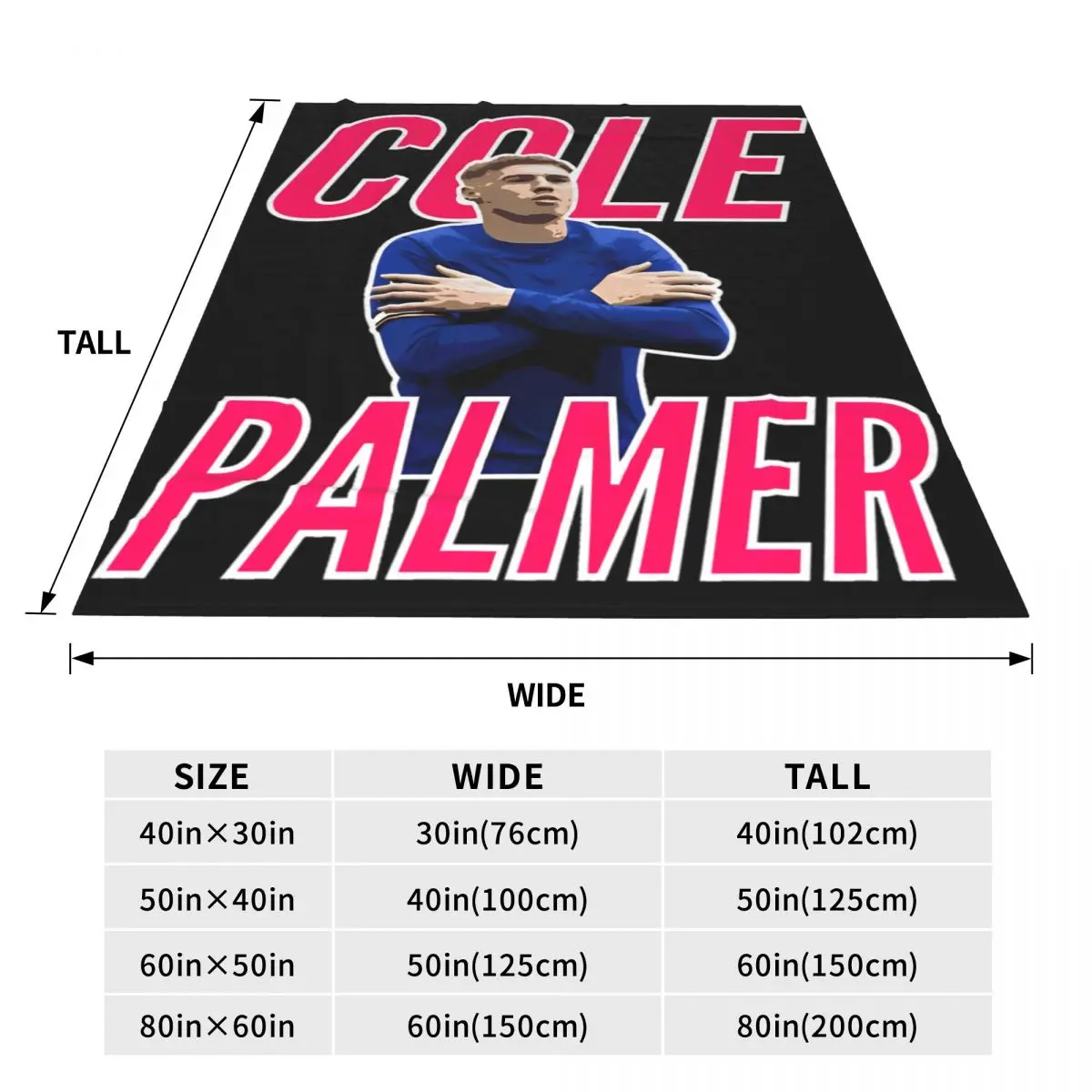 Новый дизайн Cole Palmer флисовые одеяла футбольные для кровати дивана супер теплое