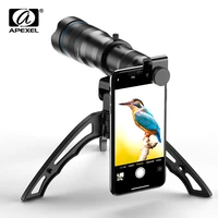 apexel 36x telephoto zoom lens hd optional monocular selfie tripod for iphone and other smartphones travel hunting hiking sports