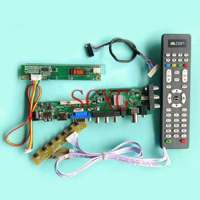 

Fit N141X101 N141X201 N141X203 Display DVB Digital Controller Board 1024*768 20 Pin LVDS Kit 1-CCFL 14.1" HDMI-Compatible VGA AV