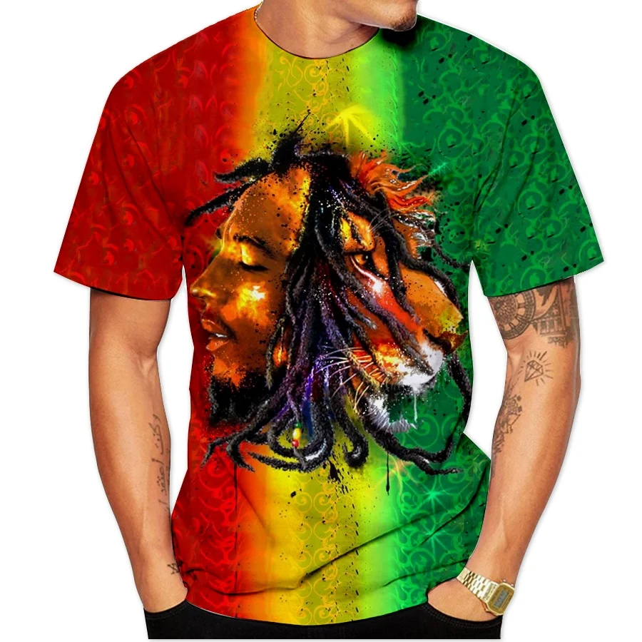 

New Fashion Women/Men's 3D Print Bob Marley Casual T-Shirts