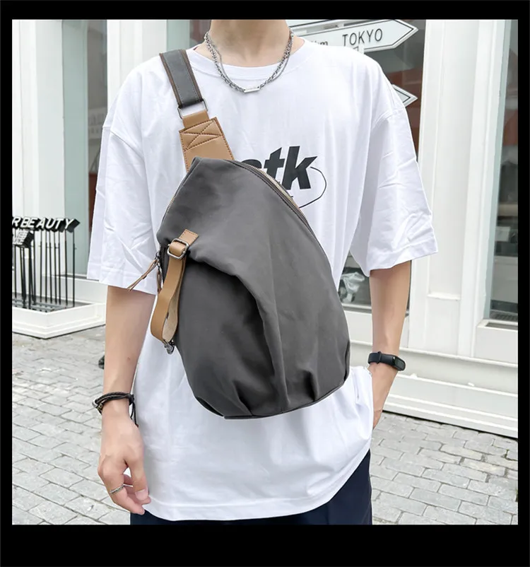 Chest Bag Crossbody Backpack Men Wome Waterproof Oxford Cloth Shoulder Bag Harajuku Teenage Casual Messenger Small Bag Unisex