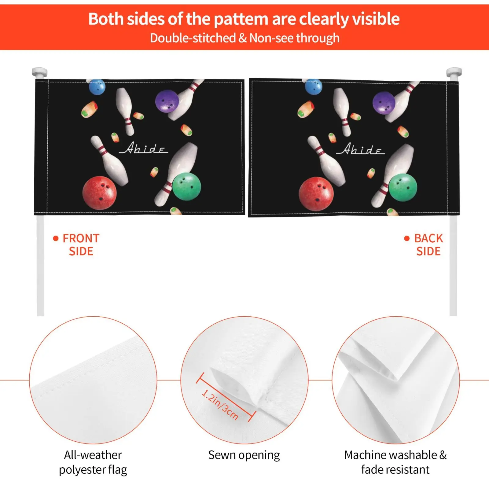 Abide 2 Outdoor Decor Flag Car The Big Lebowski Dude Dudeness El Duderino Jeff Bridges Walter Bowling |