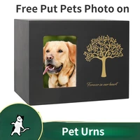 Pet Urns for Dogs or Cats Ashes Personalized Photo Frame Pet Cremation Urns Wooden Pet Memorial Keepsake Cat or Dog Memory Box