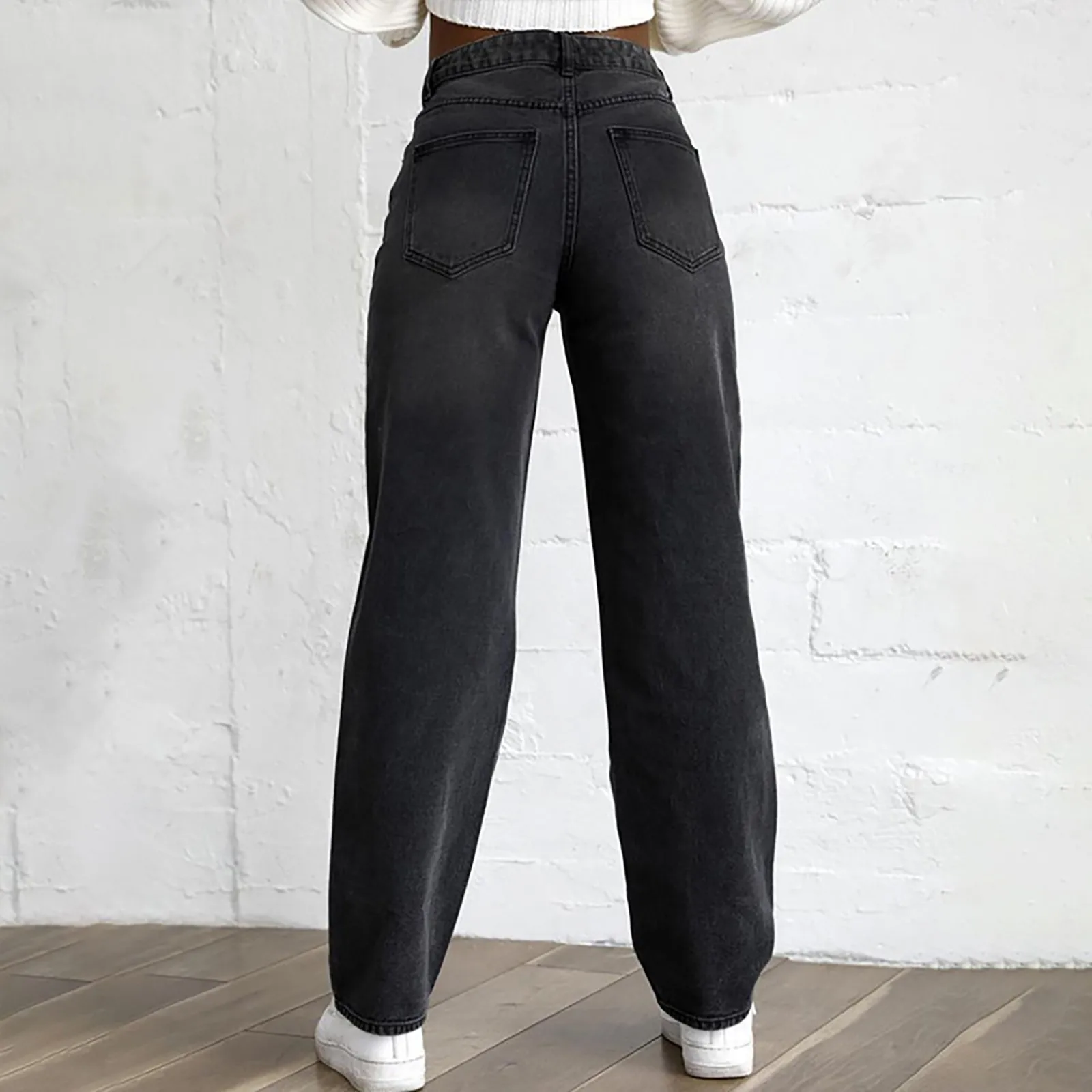 

Woman Jeans High Waist Clothes Wide Leg Denim Clothing Blue Streetwear Vintage Quality 2022 New Fashion Harajuku Straight Pants