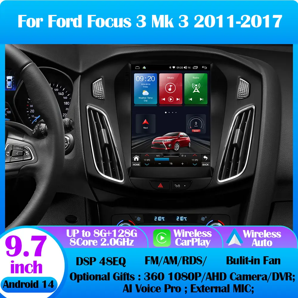 Фото Android 13 для Ford Focus 3 Mk 3 2011-2017 9,7 