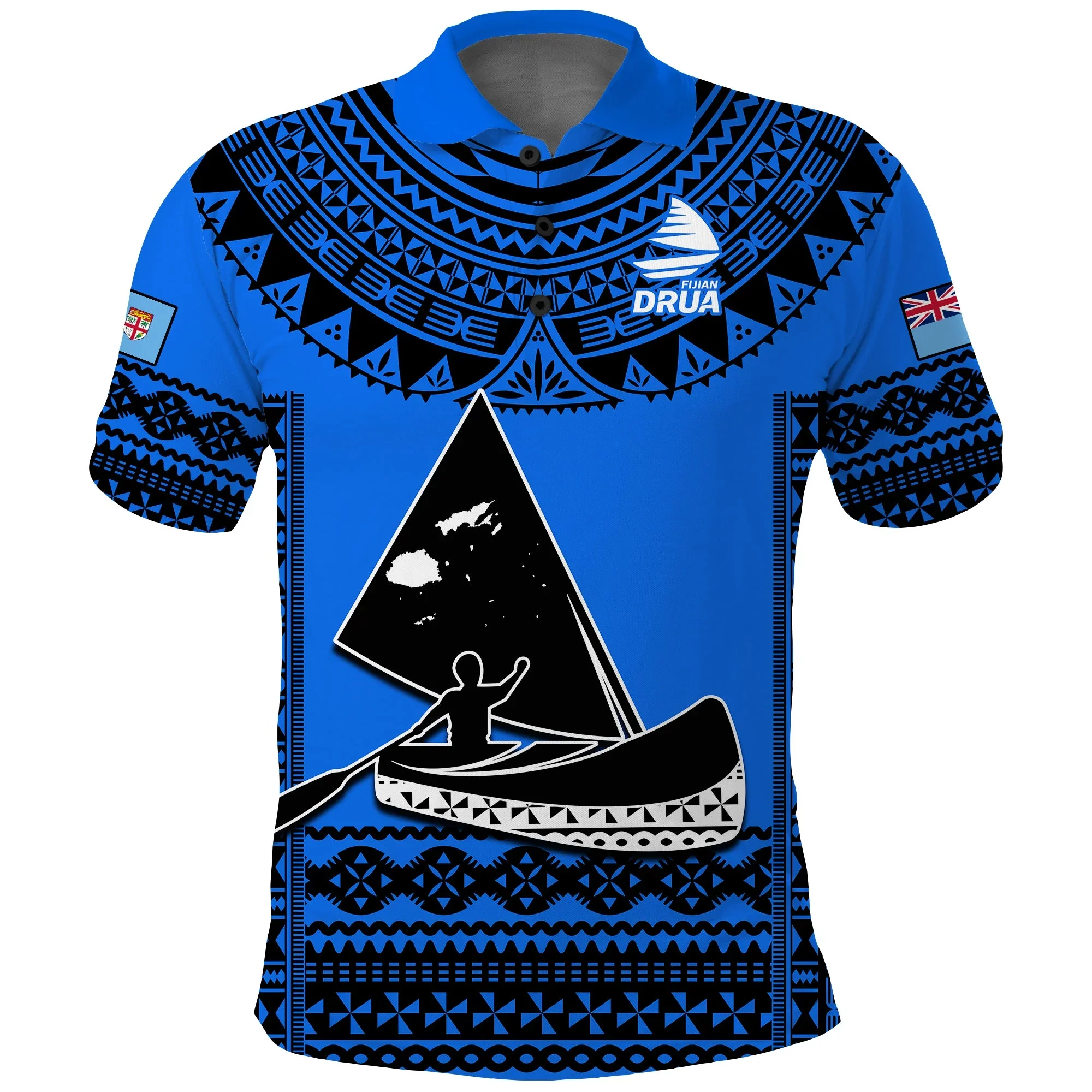 

2023 Fijian Drua Home Rugby Polo Shirt PTraining Singlet Jersey size S-M-L-XL-XXL-3XL-4XL-5XL