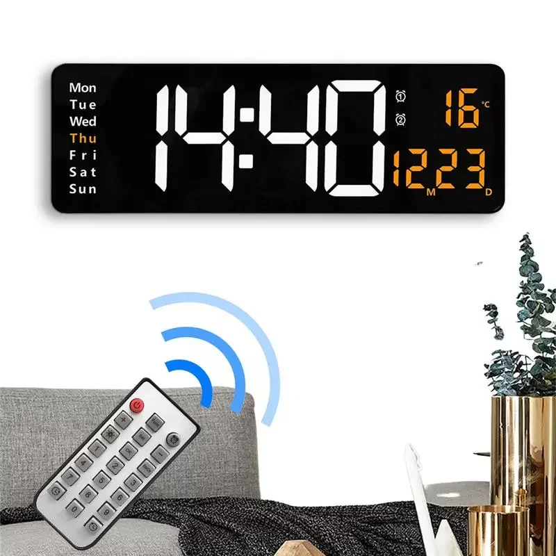 

Digital Wall Clock With Remote Control Multifunctional LED Digital Count Up & Down Wall Clock With Remote Control Countdown