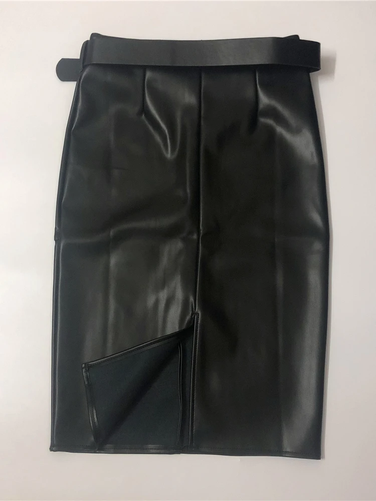 Юбка-карандаш Женская средней длины с поясом и высокой талией - купить по