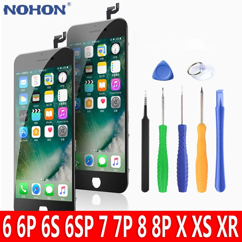 

NOHON LCD Display Screen For iPhone 6 6S 7 8 Plus X XR XS MAX Original Replacement 3D Touch Digitizer Assembly Mobile Phone LCDs