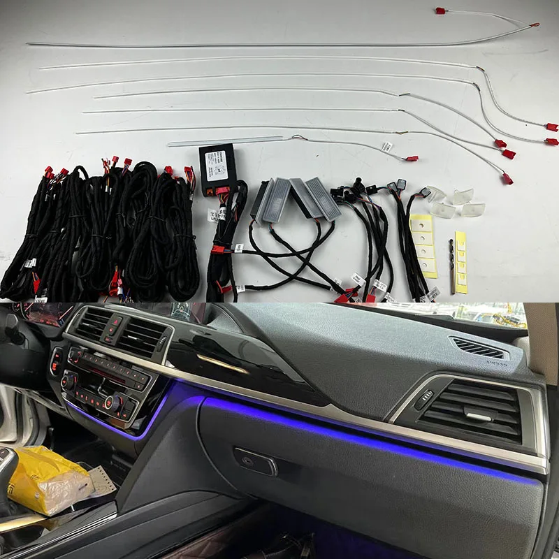 

For BMW 3 Series F30 F35 14-19 11-color Ambient light interior door ambient light through central control Atmosphere LED strip