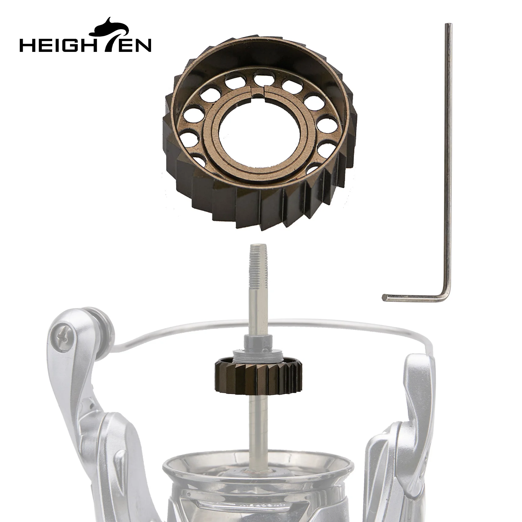 Фото HEIGHTEN Спиннинговая катушка с храповым механизмом для Shimano Stella Vanquish Twinpower Stradic Vanford №1