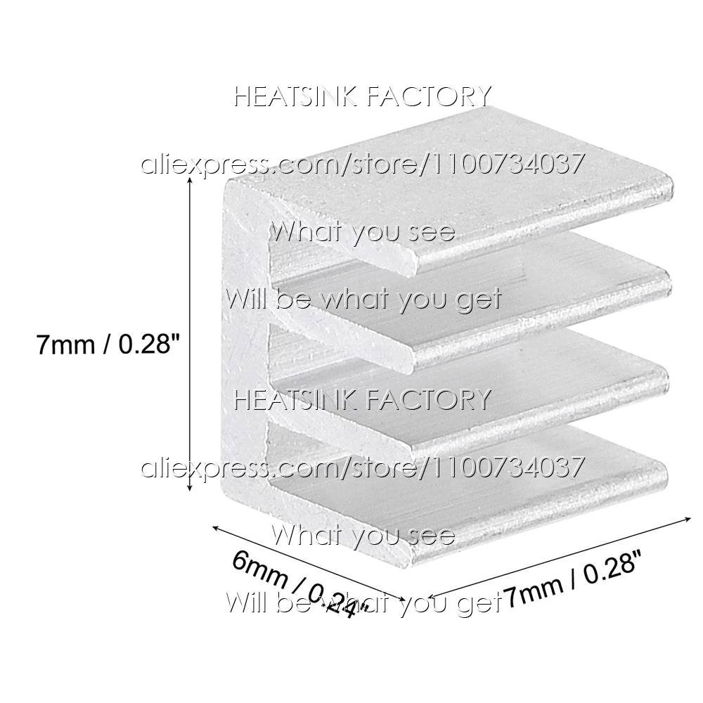 Бесплатная Доставка без ленты/с термолентой алюминиевый радиатор 7x7x6 мм для Raspberry