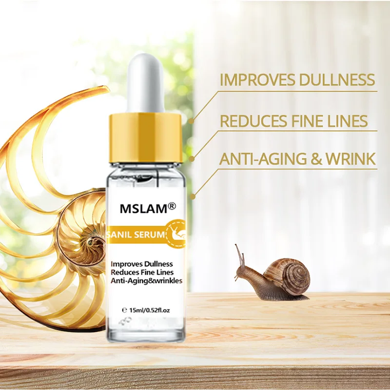 

MSLAM Snail Repair Essence To Remove Wrinkles Lighten Acne Marks Lighten Spots
