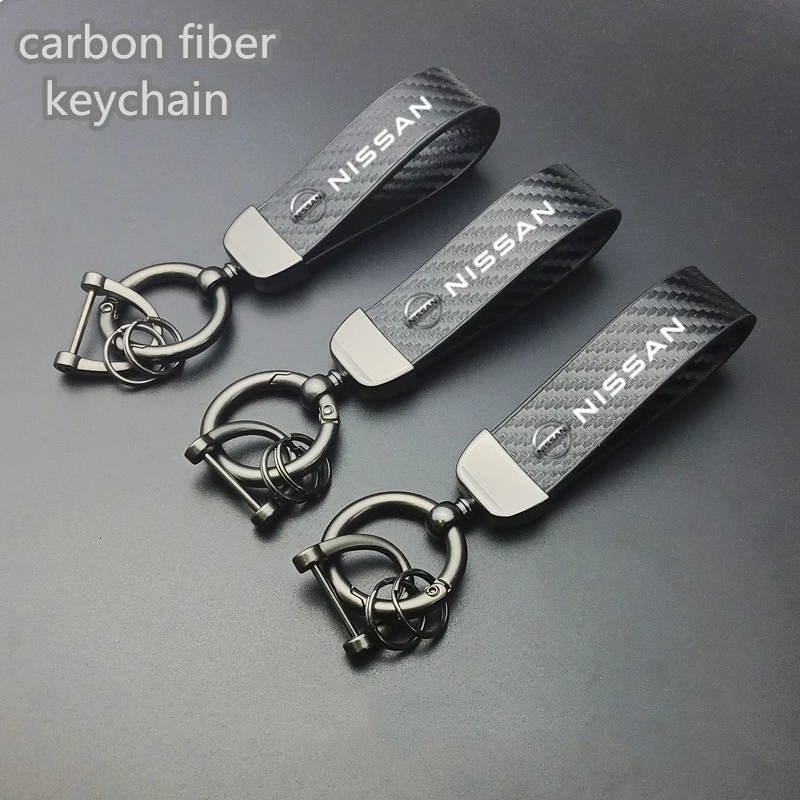 

Anti-Lost Car Key Pendant Carbon fiber Vehicle KeyChain For Nissan J10 X-Trail Qashqai Juke Leaf Micra NOTE Patrol Pulsar NISMO