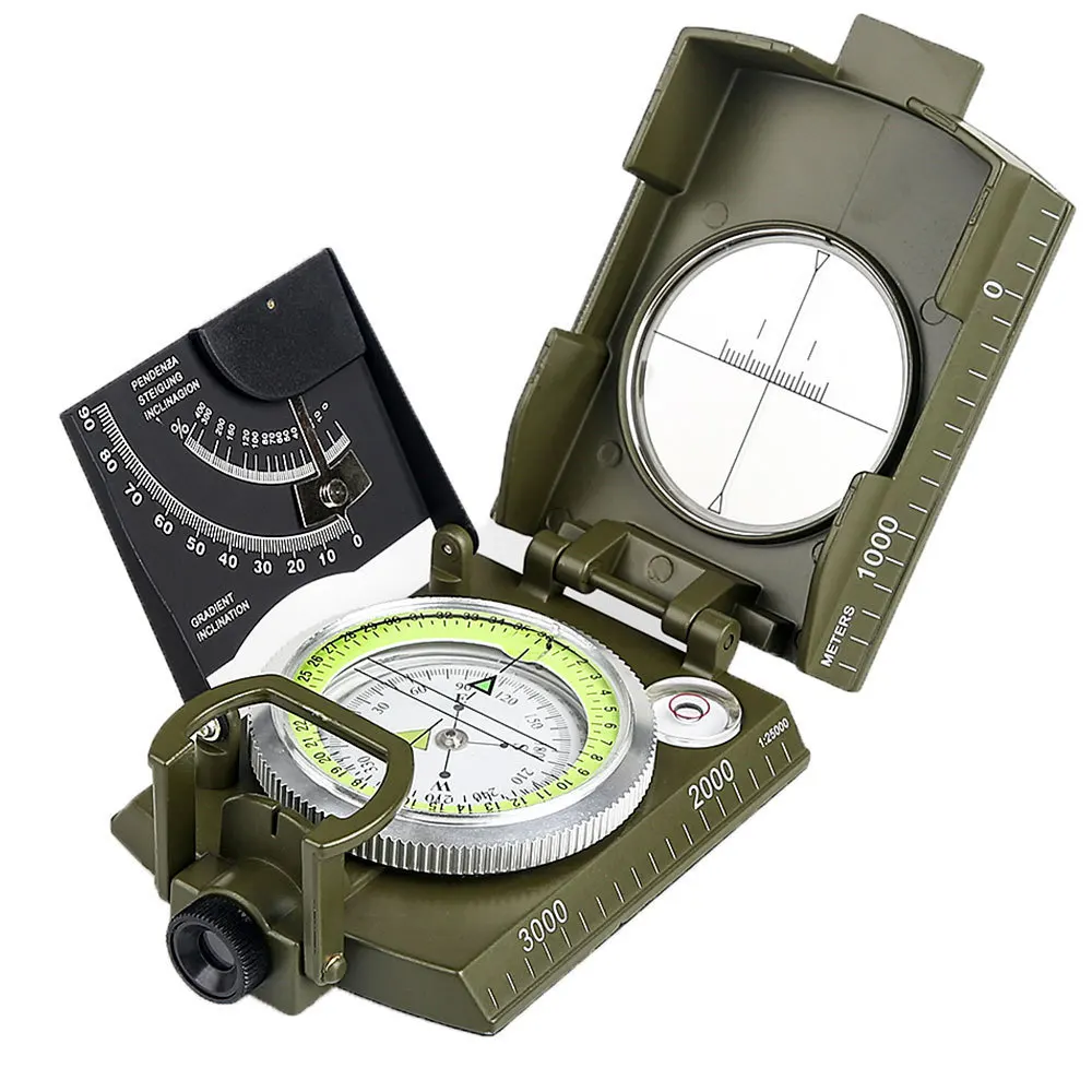 2024 Fashion Popular Scale Level Outdoor Adventure Direction Measuring Slope Camping High Precision Compass