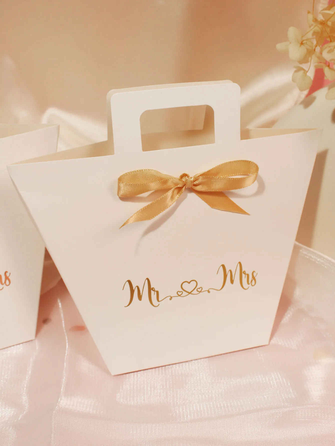 10/20 шт. Свадебная коробка конфет с лентой упаковка для вечеринок подарочная и