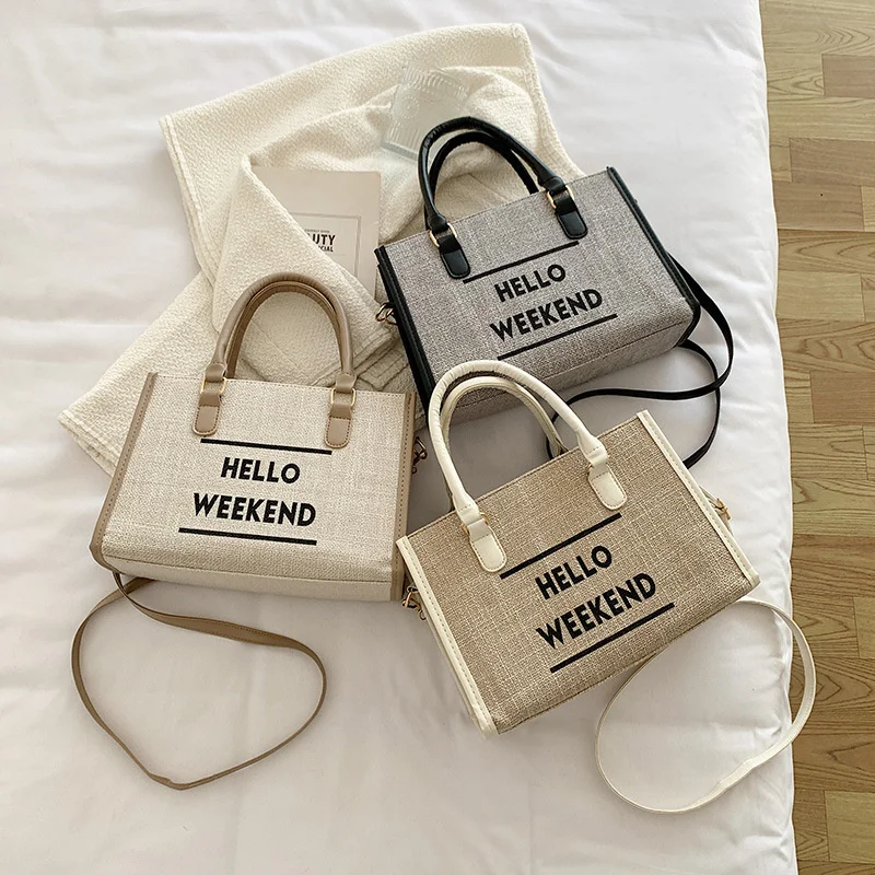 

2023 New Fashion Casual Lightweight Large Capacity Handbag Vintage Fashion Canvas One Shoulder Tote Bag Women Shoulder Bags