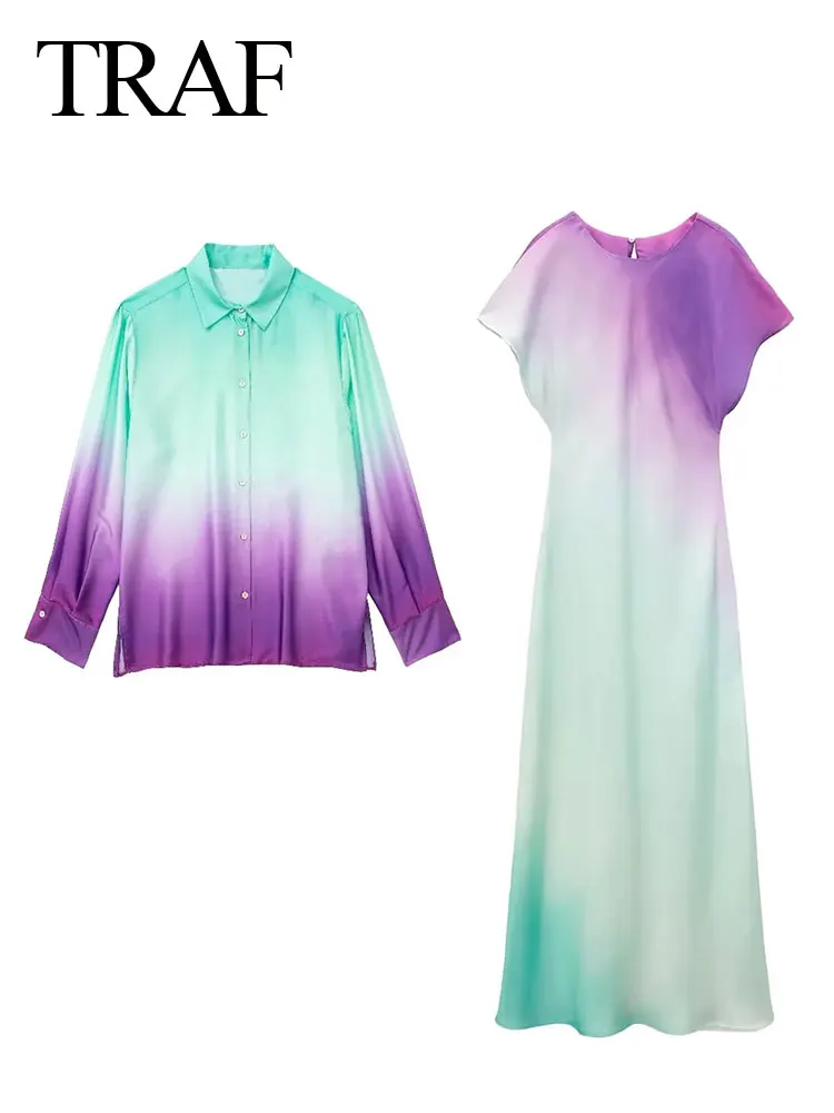 

Платье-рубашка с круглым вырезом и коротким рукавом, на пуговицах