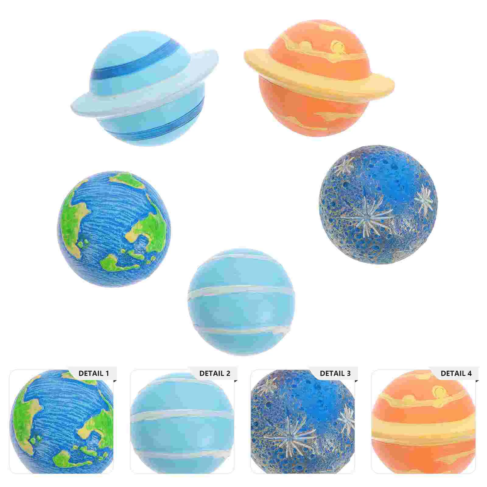 

5pcs Planet Themed Fridge Decor Resin Craft Kitchen Fridge DIY Decor Planet Fridge Adornment Magnetic Sticker