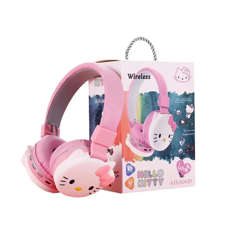 Симпатичные Bluetooth-наушники Hello Kitty беспроводные наушники аниме мультяшная