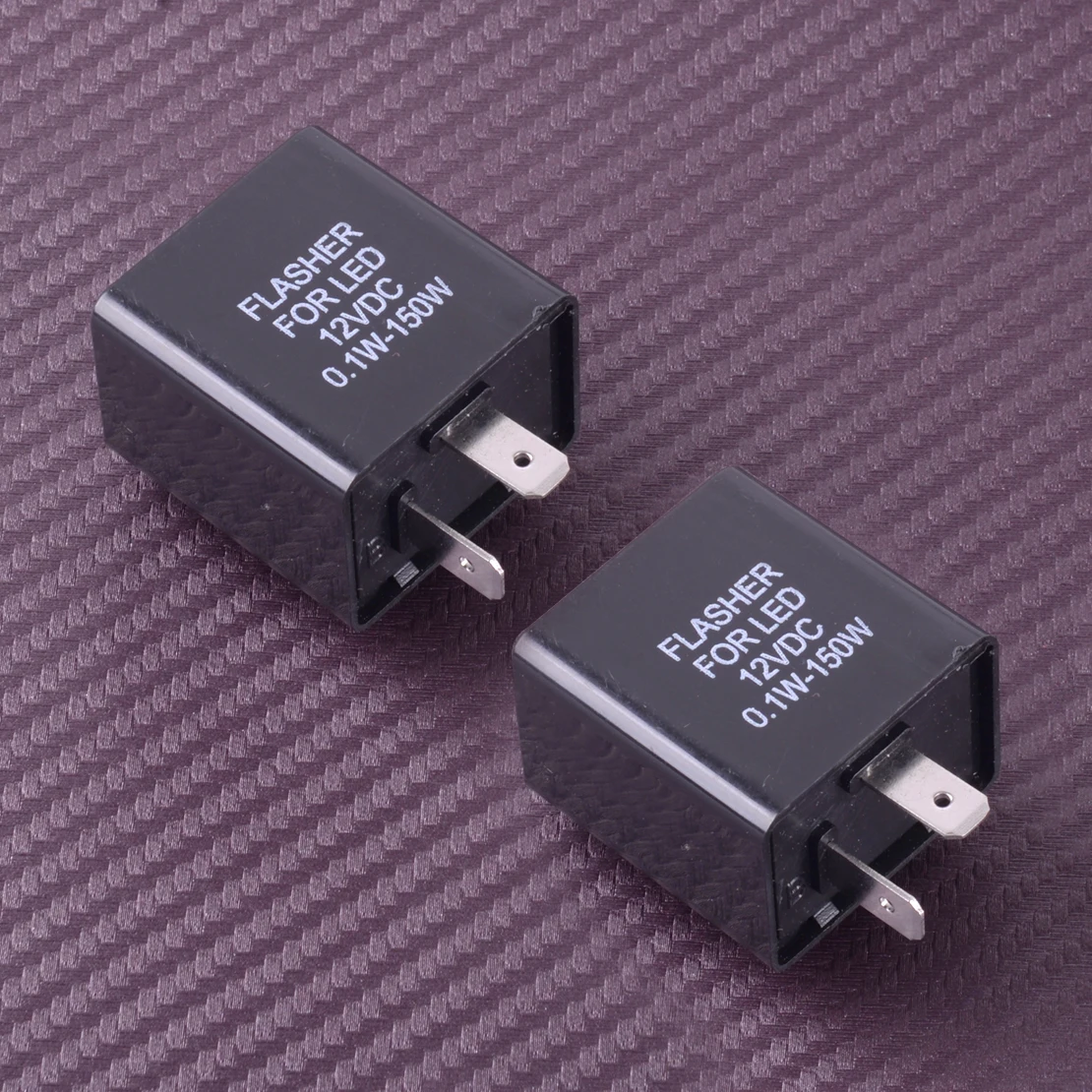 

2Pcs LED Turn Signal Blinker Indicator Flasher Relay 12V For Car Motorcycle Scooter 2Pin New