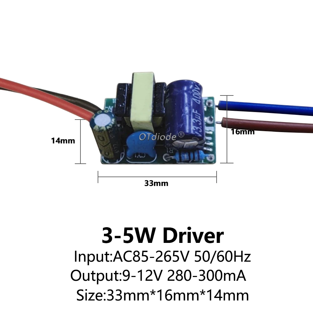 

Трансформатор освещения OTdiode 300 мА AC220V