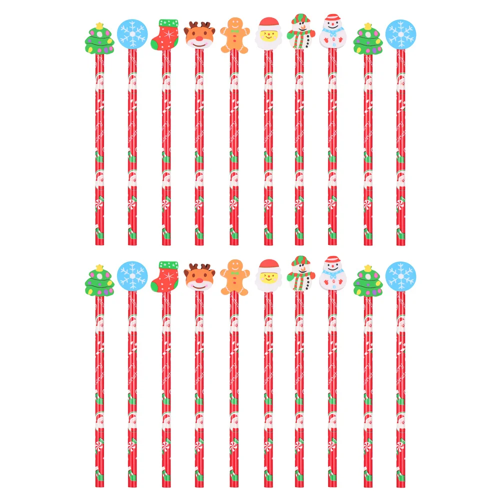 

20Pcs Reindeer Pencil Colored Pencils for Kids Kids Pencil Holiday Pencils Colored Pencils with Erasers