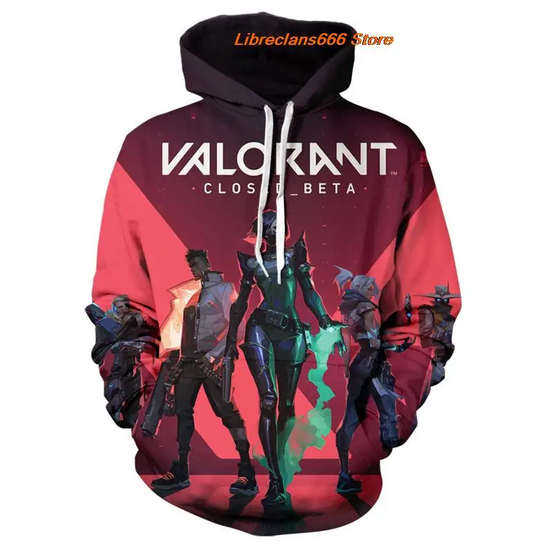 

Худи с принтом «Game Valorant» для мальчиков и девочек, Модный дизайнерский свитшот, пуловер оверсайз в стиле хип-хоп, уличная одежда, Топ