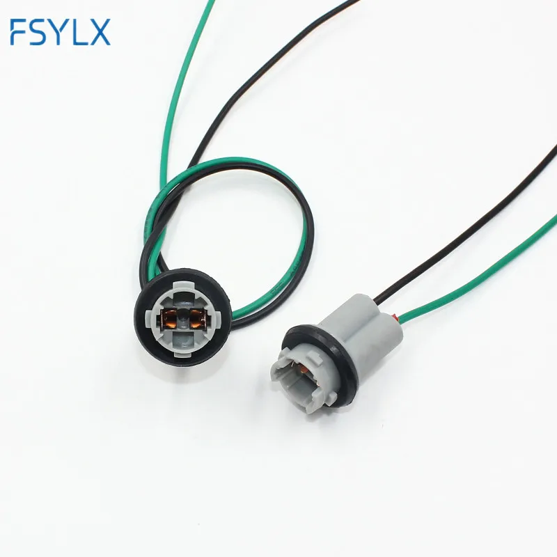 FSYLX 2 шт. держатель гнезда T10 W5W 168 194 t15 для автомобиля, грузовика, автомобильного света, инструментов LED лампы, адаптер разъема кабеля на 30 см провода.